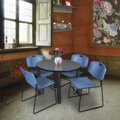 Regency Round Tables > Breakroom Tables > Kee Round Table & Chair Sets, Wood|Metal|Polypropylene Top, Grey TB42RNDGYBPBK44BE